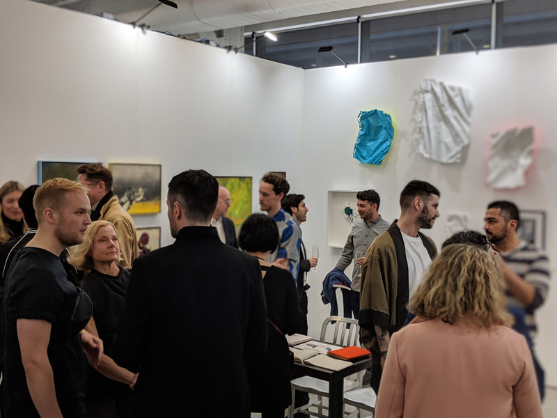 Artist and collectors / Gallery Youn booth D06 at Papier Art Fair, Montreal, 2019