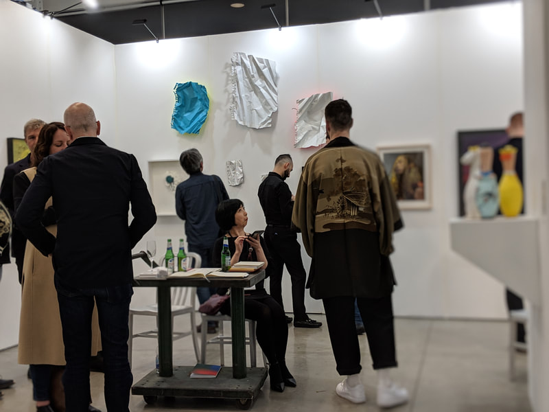 Artist and collectors / Gallery Youn booth D06 at Papier Art Fair, Montreal, 2019